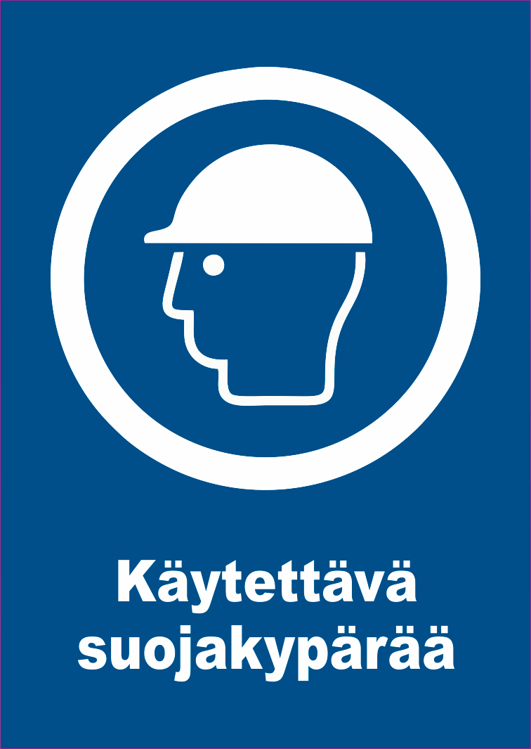 0501-020 Käytettävä suojakypärää