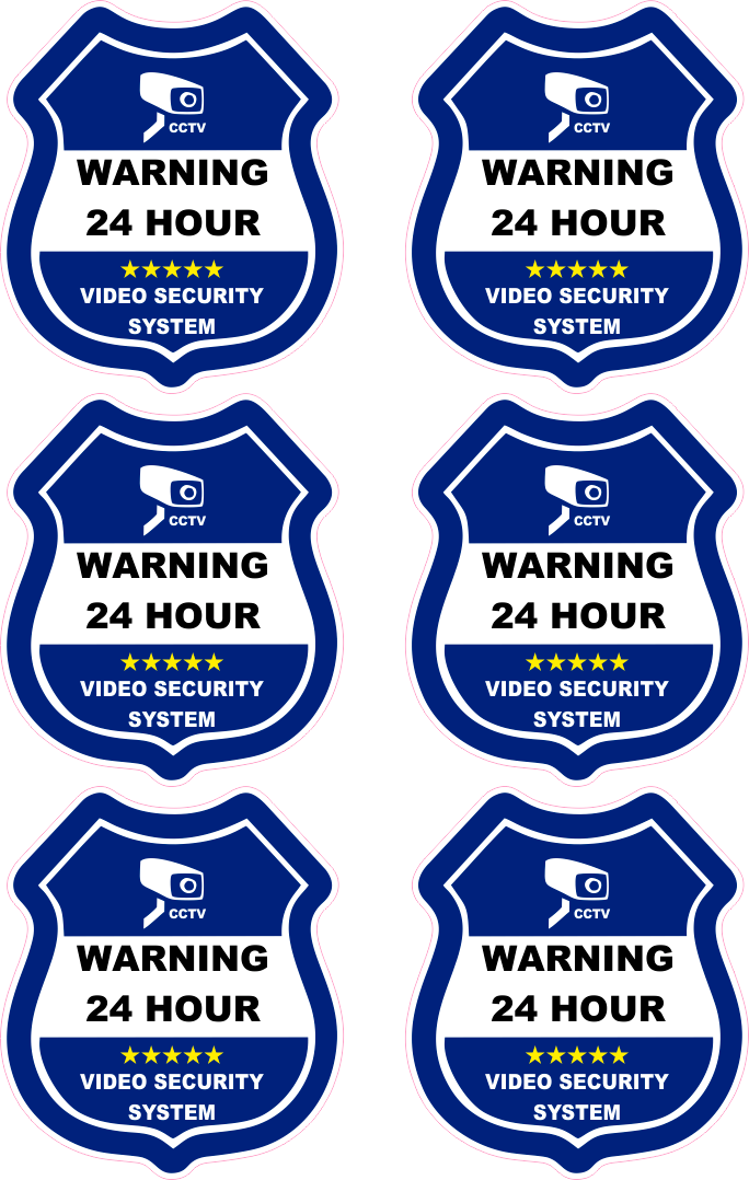 0514-029 Warning 24 hour A4 6kpl 85x95mm tarraa