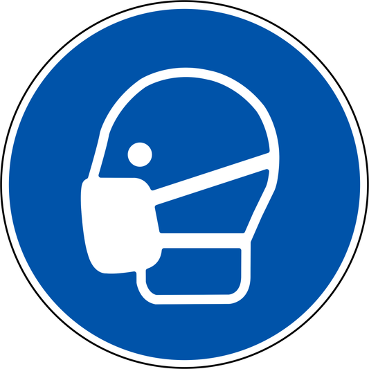 0515-015 Käytä hiukkassuojainta määräysmerkki  M016