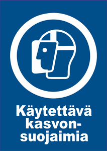 0501-017 Käytettävä kasvonsuojaimia