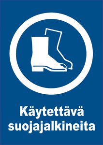 0501-019 Käytettävä suojajalkineita