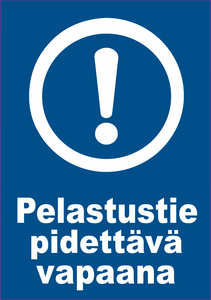 0507-032 Pelastustie pidettävä vapaana