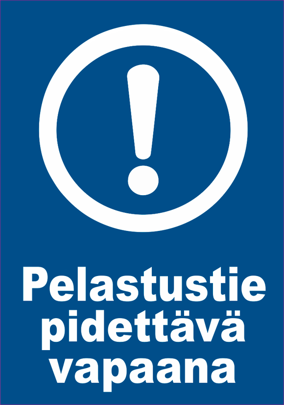 0507-032 Pelastustie pidettävä vapaana