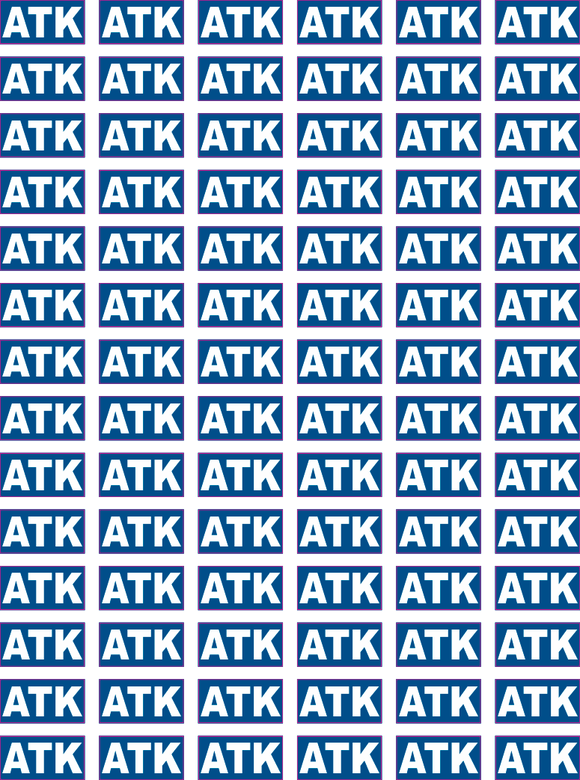 0509-002 ATK A4 84kpl pieniä tarroja 30x15mm