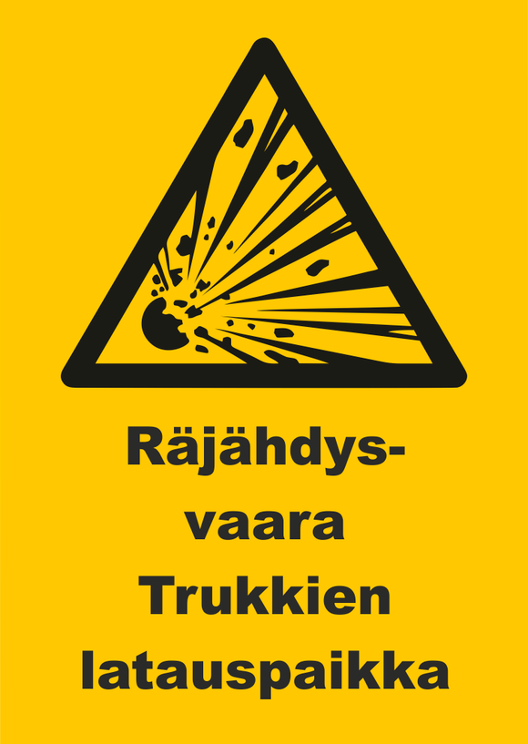 0511-013 Räjähdysvaara trukkienlataus