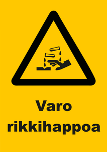 0511-025 Varo rikkihappoa