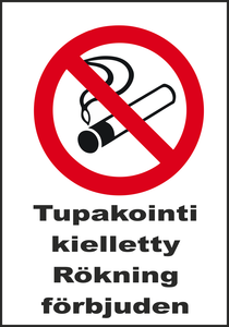 0512-006 Tupakointi Rökning kielletty