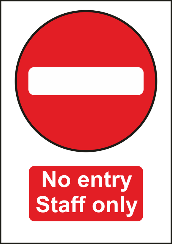 0513-001 No entry Staff only