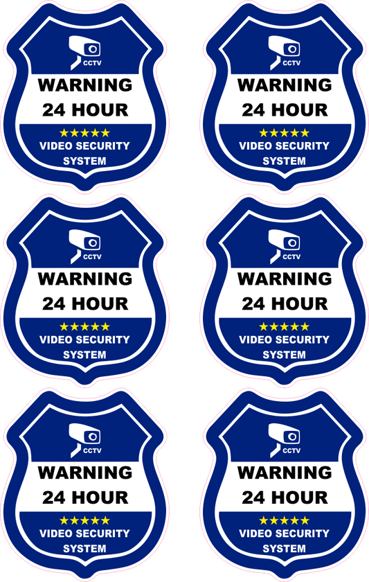 0514-029 Warning 24 hour A4 6kpl 85x95mm tarraa
